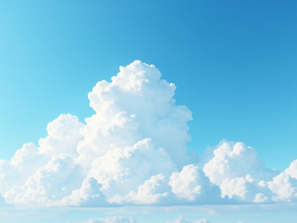 青い空と白い雲の画像